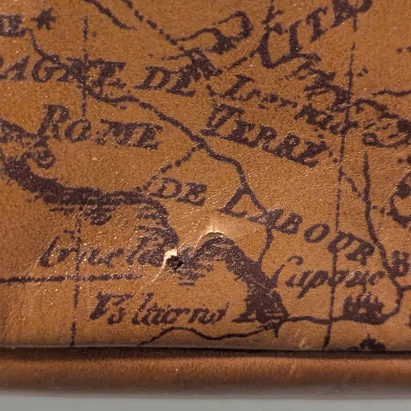 Patricia Nash Tote Drawstring Whitney English Garden Map British Tan - Picture 4 of 15